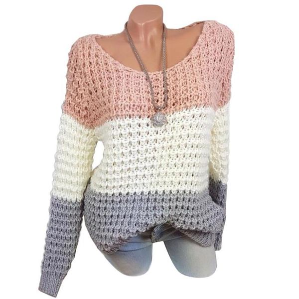 women's blouses & shirts ladies sweater blouse trend color matching casual sweet round neck hollow out knitted shirt autumn plus size, White
women's blouses & shirts ladies sweater blouse trend color matching casual sweet round neck hollow out knitted shirt autumn plus size, White