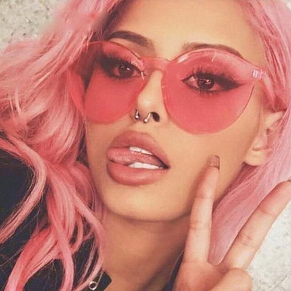 round cat eye sunglasses women brand designer sun glasses for candy color fashion cute vintage black rimless, White;black
round cat eye sunglasses women brand designer sun glasses for candy color fashion cute vintage black rimless, White;black