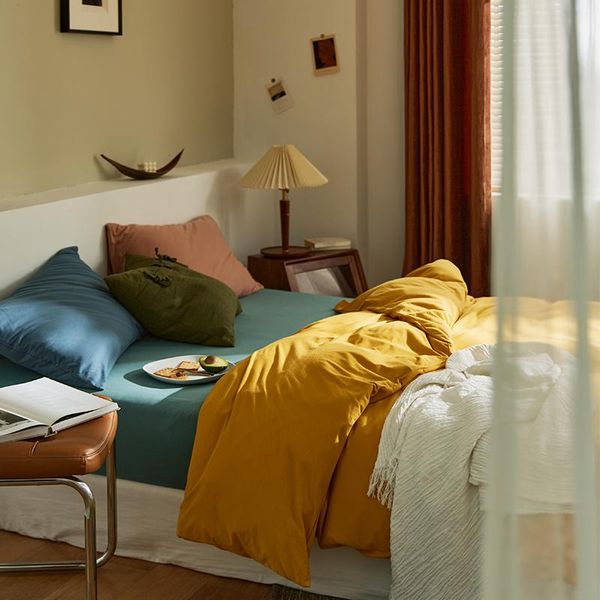 sheets & sets japanese style woven washed cotton pure simple nude sleeping quilt cover three-piece bedding sheet
sheets & sets japanese style woven washed cotton pure simple nude sleeping quilt cover three-piece bedding sheet