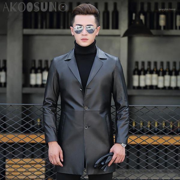 men's leather & faux akoosun genuine sheepskin jacket coat long windbreaker coats men spring autumn t-01-1703 kj1618, Black
men's leather & faux akoosun genuine sheepskin jacket coat long windbreaker coats men spring autumn t-01-1703 kj1618, Black