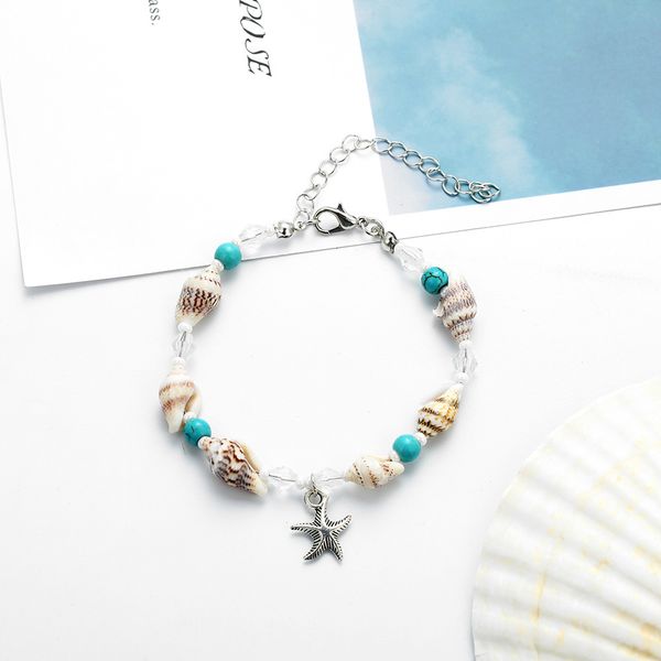 fashion jewelry shell conch yoga anklet bracelet beach starfish pendant crystal beads anklet, Red;blue
fashion jewelry shell conch yoga anklet bracelet beach starfish pendant crystal beads anklet, Red;blue