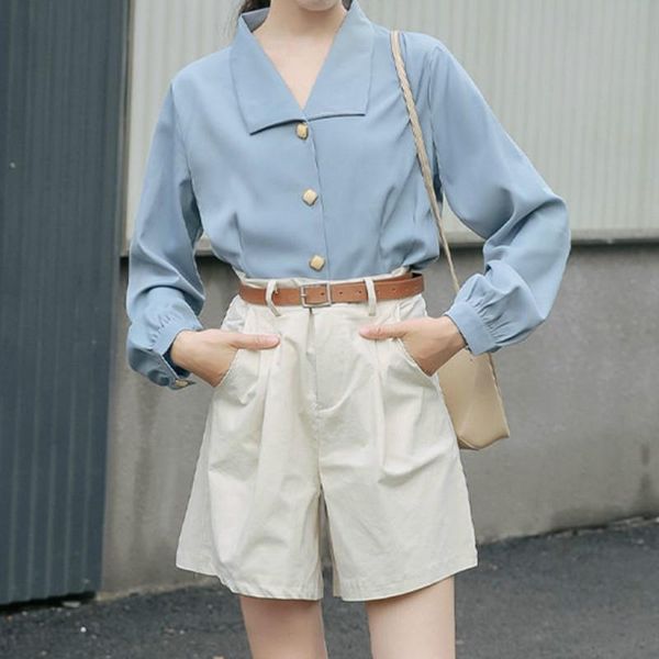 women's blouses & shirts deeptown elegant women puff sleeve spring 2021 korean fashion collared button up shirt office ladies blouse, White
women's blouses & shirts deeptown elegant women puff sleeve spring 2021 korean fashion collared button up shirt office ladies blouse, White