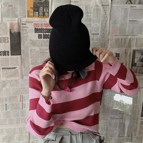 striped sweater women spring autumn crop ladies knitted pullovers long sleeve korean clothes fashion brand female women's sweaters, White;black
striped sweater women spring autumn crop ladies knitted pullovers long sleeve korean clothes fashion brand female women's sweaters, White;black