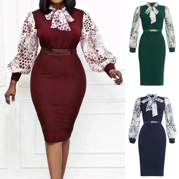 casual dresses 2021 women business dress zipper closure bow knot lantern sleeve pencil female round neck skinny for office, Black;gray
casual dresses 2021 women business dress zipper closure bow knot lantern sleeve pencil female round neck skinny for office, Black;gray