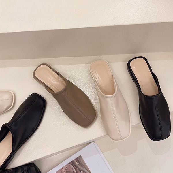 eoeodoit 2021 spring outdoor slippers low heel square toe leather mules slippers casual slip on female drags sandals, Black
eoeodoit 2021 spring outdoor slippers low heel square toe leather mules slippers casual slip on female drags sandals, Black