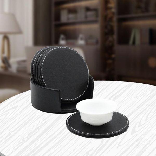 mats & pads 7pcs/set fashion pu leather round insulation placemat coffee cup mat diameter 10cm
mats & pads 7pcs/set fashion pu leather round insulation placemat coffee cup mat diameter 10cm