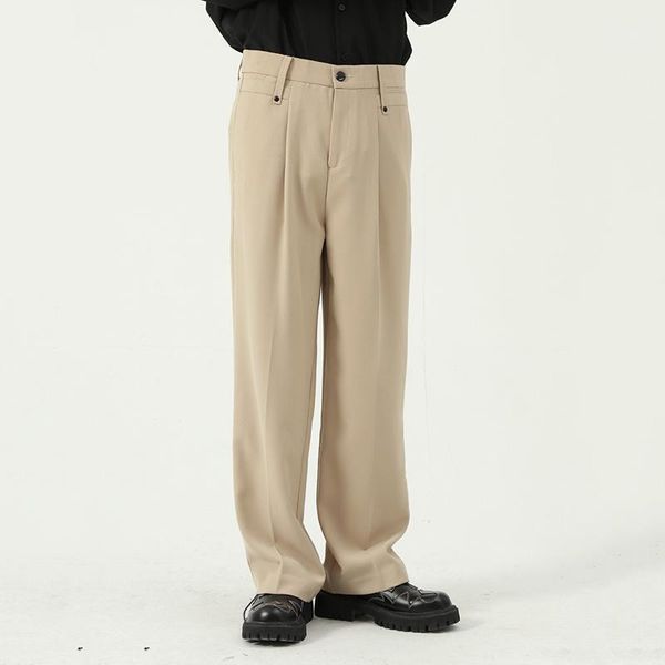 men's suits & blazers wide leg suit pants autumn fashion korean trend loose straight trousers 2021 medium waist casual long for male, White;black
men's suits & blazers wide leg suit pants autumn fashion korean trend loose straight trousers 2021 medium waist casual long for male, White;black