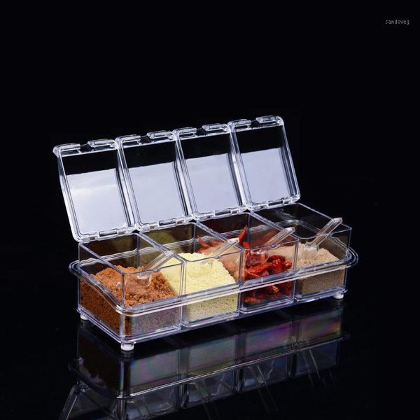 storage bottles & jars seasoning box with spoon 4 compartments multi-grid spice container tool for kitchen pi669
storage bottles & jars seasoning box with spoon 4 compartments multi-grid spice container tool for kitchen pi669