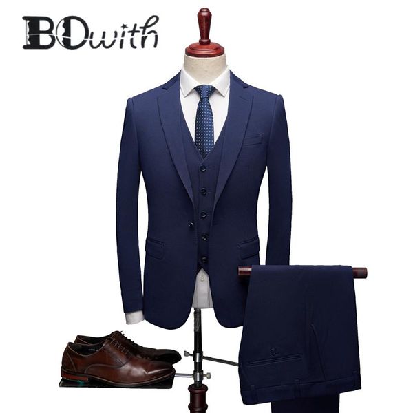 men's suits & blazers elegant blue slim fit men notched collar one button 3 pieces suits(jacket+pants+vest) groom wedding tuxedos, White;black
men's suits & blazers elegant blue slim fit men notched collar one button 3 pieces suits(jacket+pants+vest) groom wedding tuxedos, White;black