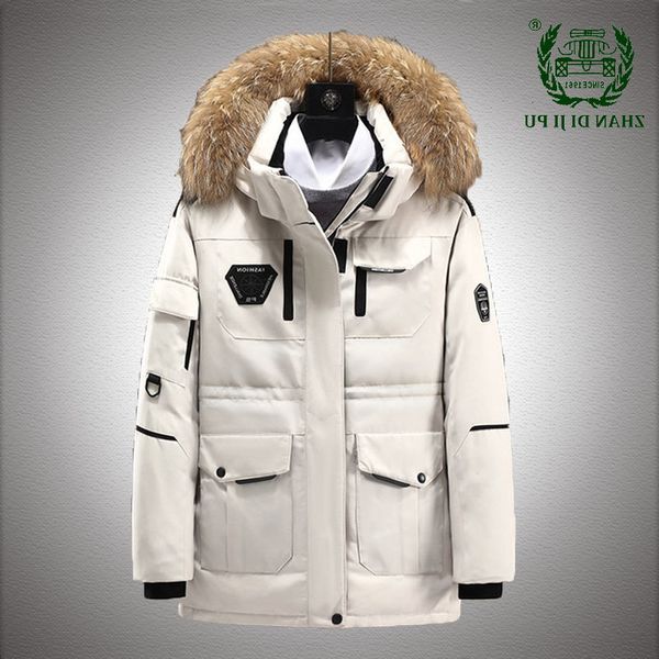 white duck down jacket mens winter thicken warm big fur collar parkas overcoats male casual multi-pockets cargo jackets men, Black
white duck down jacket mens winter thicken warm big fur collar parkas overcoats male casual multi-pockets cargo jackets men, Black