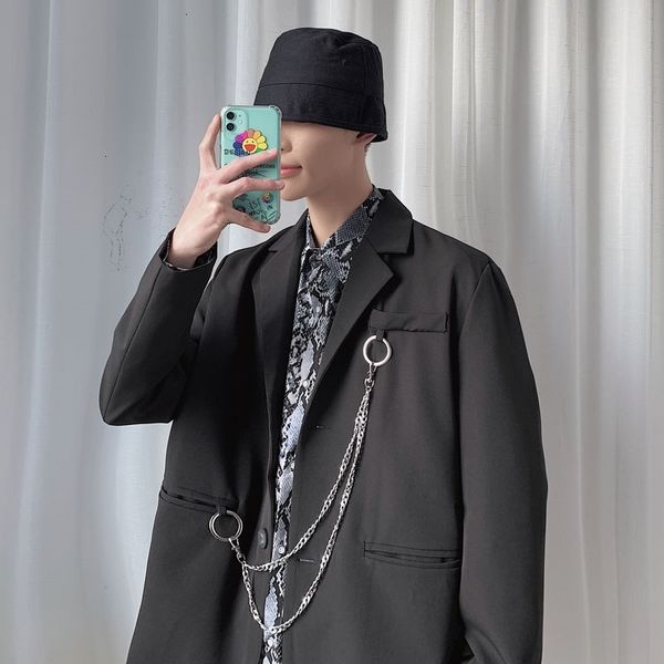 new 2021 high-quality men's suits fashion trend coats western personality-style black clothing outerwear m-xl pksk, Black;brown
new 2021 high-quality men's suits fashion trend coats western personality-style black clothing outerwear m-xl pksk, Black;brown
