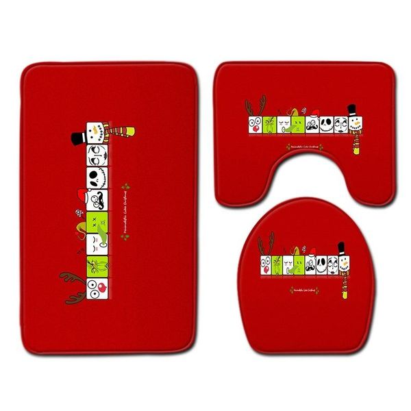 bath mats christmas snowman pattern toilet three-piece set seat mat lid cover non-slip anti slip bathroom products
bath mats christmas snowman pattern toilet three-piece set seat mat lid cover non-slip anti slip bathroom products