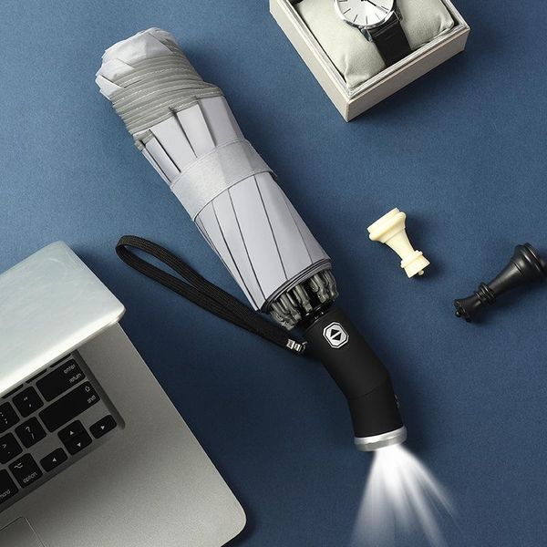 umbrellas automatic umbrella with reflective stripe reverse led light three folding inverted 10 ribs windproof travel household
umbrellas automatic umbrella with reflective stripe reverse led light three folding inverted 10 ribs windproof travel household