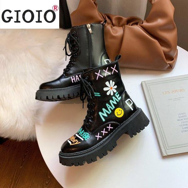 boots winter fashion women's ankle women casual fall lace-up zipper printed botas mujer, Black
boots winter fashion women's ankle women casual fall lace-up zipper printed botas mujer, Black