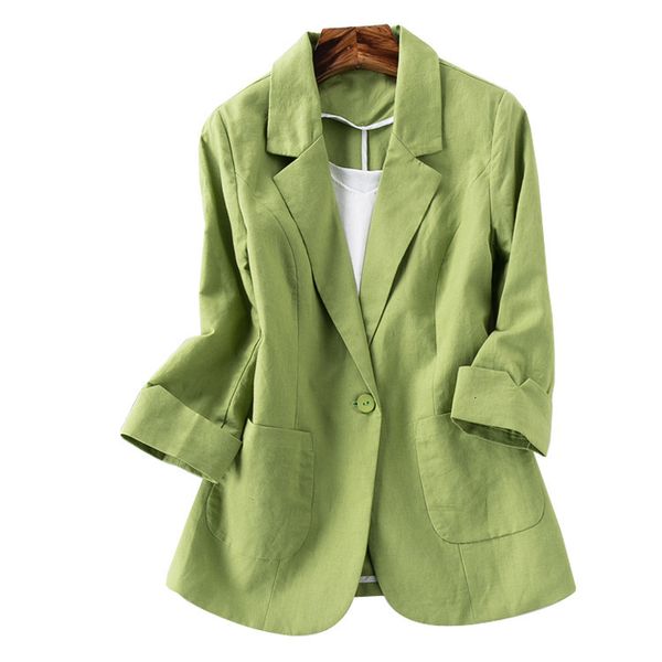 women's spring autumn suit of quarters cotton sleeves linen short all-match jacket pkty, White;black
women's spring autumn suit of quarters cotton sleeves linen short all-match jacket pkty, White;black
