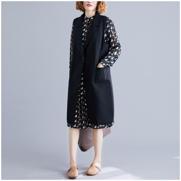women's vests vest for women sleeveless jacket coat long blazer formal work ladies office vintage black suit waistcoat female plus size, Black;white
women's vests vest for women sleeveless jacket coat long blazer formal work ladies office vintage black suit waistcoat female plus size, Black;white