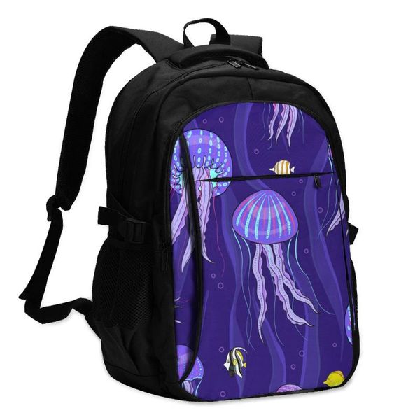 backpack 2021 women men fashion sea jellyfish on dark purple travel school recreation business bag
backpack 2021 women men fashion sea jellyfish on dark purple travel school recreation business bag