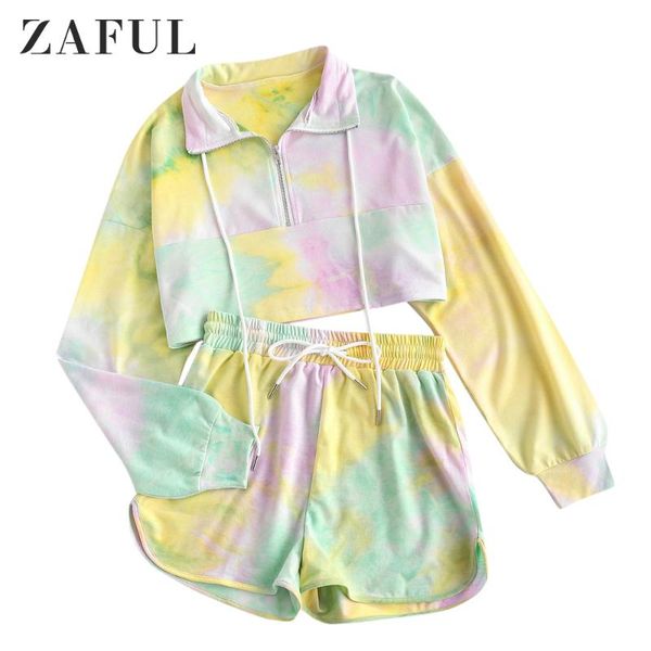 women's tracksuits zaful tie dye casual tracksuit women two piece set half zip sweatshirt and sweat shorts loose sportwear suit outfits, Gray
women's tracksuits zaful tie dye casual tracksuit women two piece set half zip sweatshirt and sweat shorts loose sportwear suit outfits, Gray