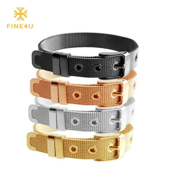 link, chain fine4u b104 men's adjustable bracelets 316l stainless steel milanese loop mesh bracelet for women 2021 fashion wrist band g, Black
link, chain fine4u b104 men's adjustable bracelets 316l stainless steel milanese loop mesh bracelet for women 2021 fashion wrist band g, Black