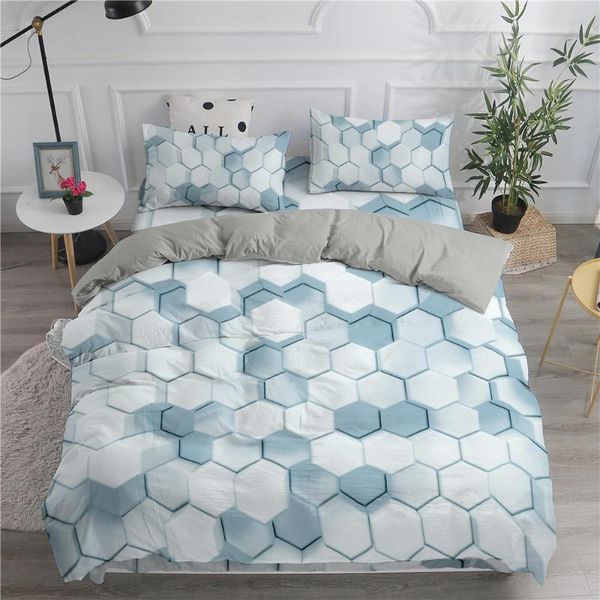 bedding sets hexagon stitching set super soft duvet cover pillow case single twin king size luxury quilt 220Ã240
bedding sets hexagon stitching set super soft duvet cover pillow case single twin king size luxury quilt 220Ã240