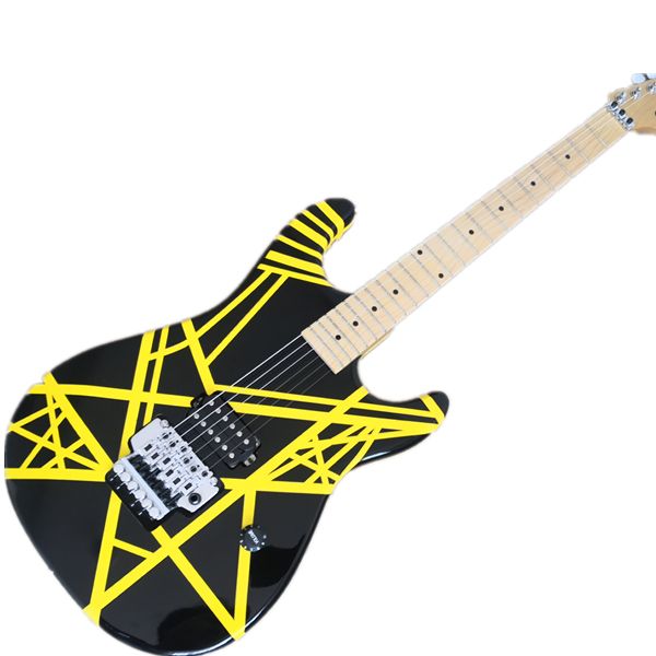 vh electric guitar black guitar yellow stripe pattern tremolo bridge h pickup chrome delivery custom
vh electric guitar black guitar yellow stripe pattern tremolo bridge h pickup chrome delivery custom