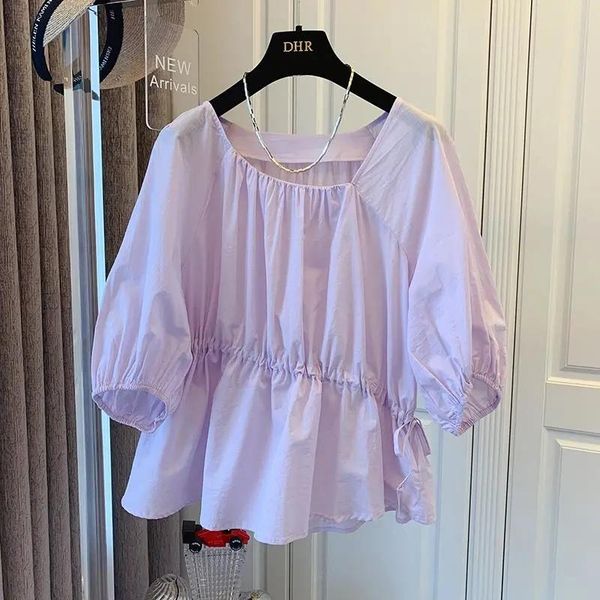 women's blouses & shirts pure cotton shirt design korean purple white spring summer 2021 loose irregular blouse blusas mujer
women's blouses & shirts pure cotton shirt design korean purple white spring summer 2021 loose irregular blouse blusas mujer