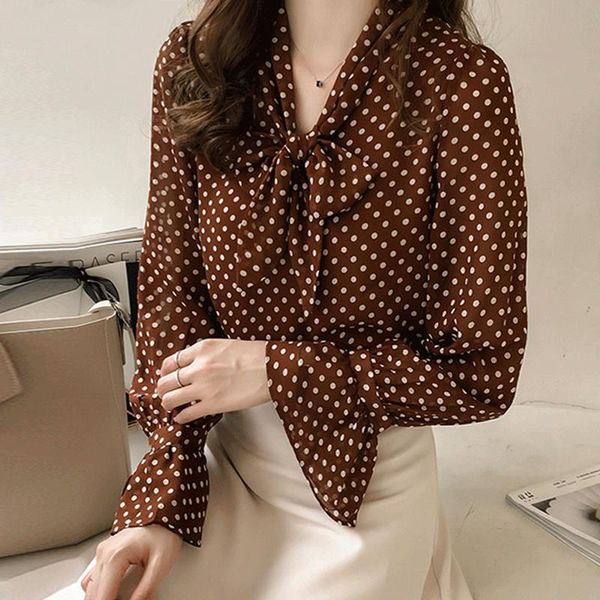 women's blouses & shirts long sleeve women chiffon blouse shirt plus size print dot fashion woman 2021, White
women's blouses & shirts long sleeve women chiffon blouse shirt plus size print dot fashion woman 2021, White