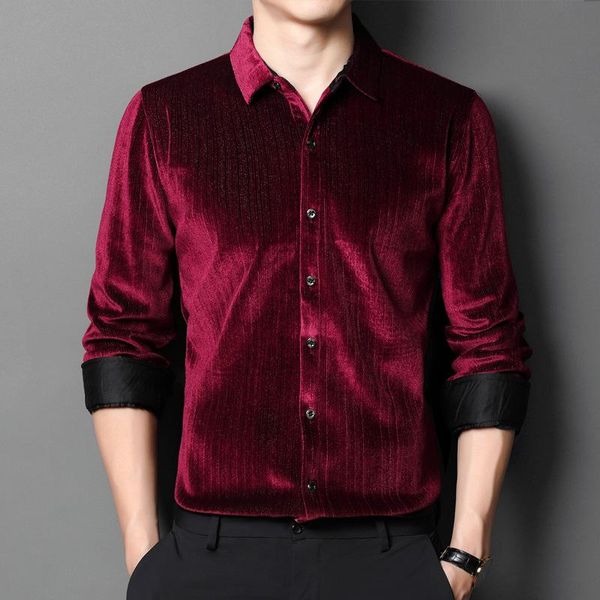 men's casual shirts luxury retro winter red velvet dress for mens purple plush big size blouse velour claret burgundy flannel black, White;black
men's casual shirts luxury retro winter red velvet dress for mens purple plush big size blouse velour claret burgundy flannel black, White;black