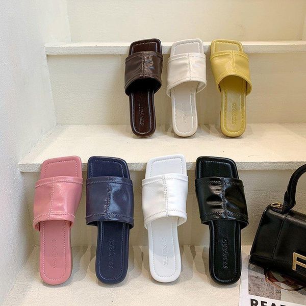 slippers female shoes casual low slides 2021 luxury flat soft summer fabric rubber hoof heels leisure pu basic rome fashion, Black
slippers female shoes casual low slides 2021 luxury flat soft summer fabric rubber hoof heels leisure pu basic rome fashion, Black
