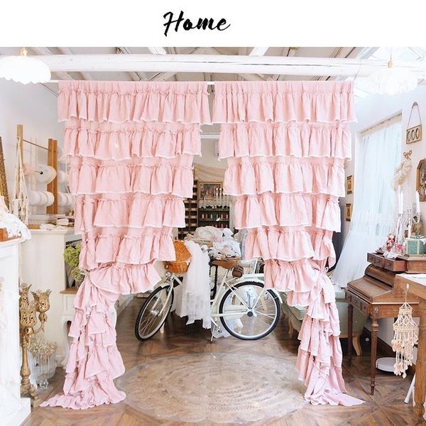 2021 retro pink blackout curtains handmade multi-layer ruffle cotton linen curtains & drapes for living room bedrooom cortinas
2021 retro pink blackout curtains handmade multi-layer ruffle cotton linen curtains & drapes for living room bedrooom cortinas