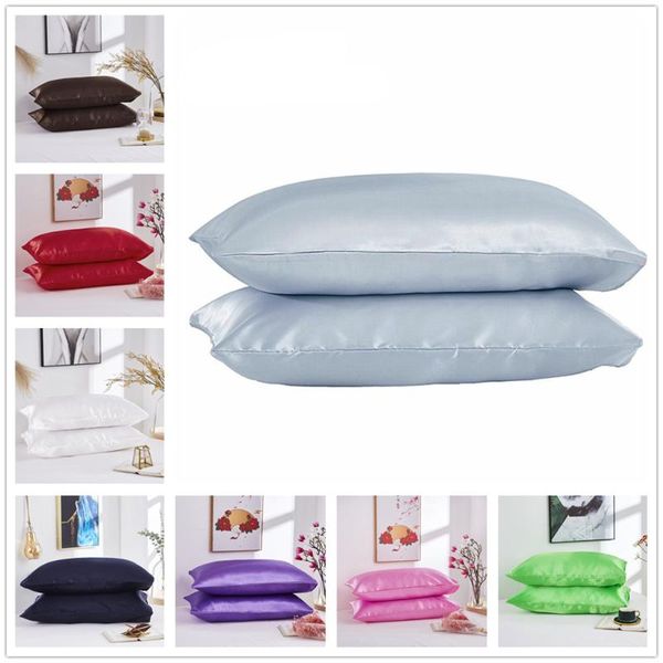 pillow case pure emulation silk satin pillowcase comfortable cover for bed throw single covers 1pcs
pillow case pure emulation silk satin pillowcase comfortable cover for bed throw single covers 1pcs