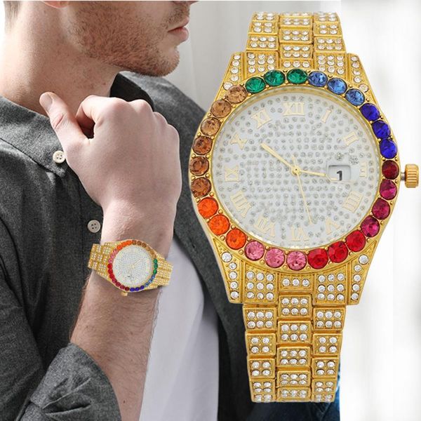 wristwatches fashion full diamond gold watch mens watches clock man calendar quartz men relogio masculino, Slivery;brown
wristwatches fashion full diamond gold watch mens watches clock man calendar quartz men relogio masculino, Slivery;brown
