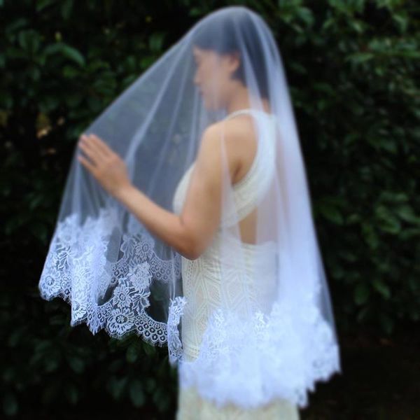 bridal veils chantilly lace trim short wedding veil delicate without comb velos de novia accessories, Black
bridal veils chantilly lace trim short wedding veil delicate without comb velos de novia accessories, Black
