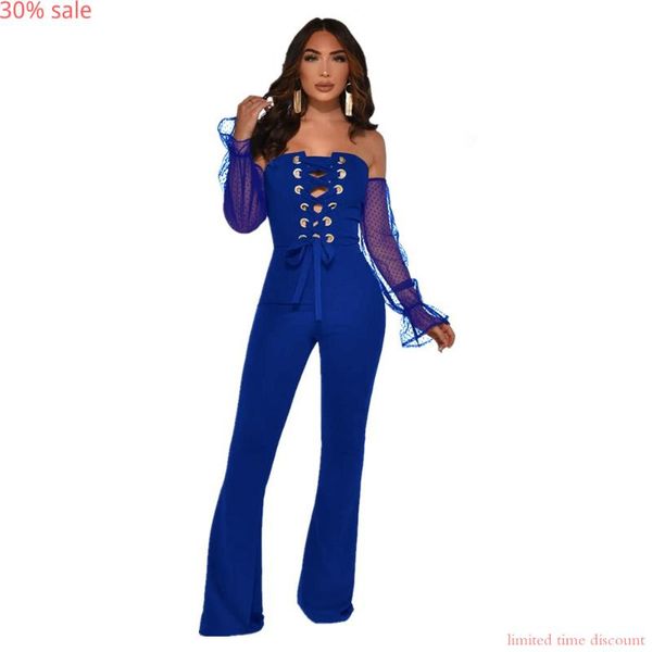 women's jumpsuits & rompers women mesh patchwork long sleeve 2021 elegant woman off shoulder backless cut-out lace up romper outfits, Black;white
women's jumpsuits & rompers women mesh patchwork long sleeve 2021 elegant woman off shoulder backless cut-out lace up romper outfits, Black;white
