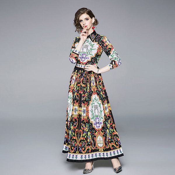 runway shirt buttoned up sleeve turn collar plissado maxi elegant dress thin floral dressed woman dey2, Black;gray
runway shirt buttoned up sleeve turn collar plissado maxi elegant dress thin floral dressed woman dey2, Black;gray