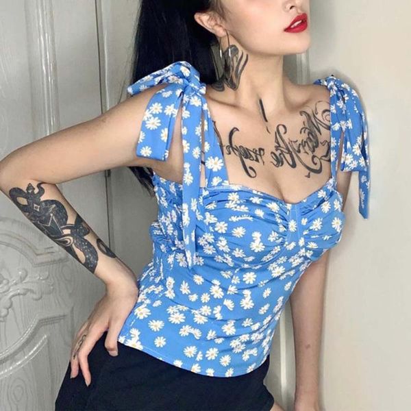 women's tanks & camis summer sun flower t-shirt little daisies print crop bandage women fashion streetwear outfits camisole, White
women's tanks & camis summer sun flower t-shirt little daisies print crop bandage women fashion streetwear outfits camisole, White