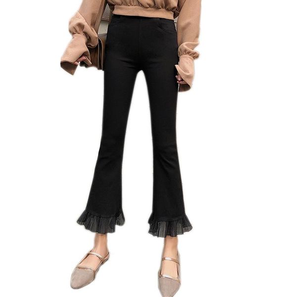 women's pants & capris spring women flare chiffon causal stretch slim fit elasric skinny ankle high waist fashion black lace flared tro, Black;white
women's pants & capris spring women flare chiffon causal stretch slim fit elasric skinny ankle high waist fashion black lace flared tro, Black;white