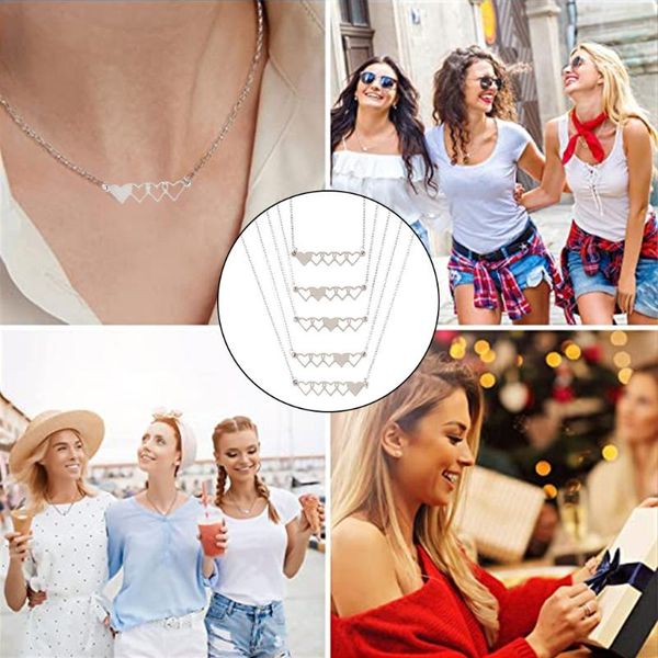 chokers 4 pcs stainless steel heart-shaped necklaces matching heart pendants for sister friend necklace friendship jewelry gifts, Golden;silver
chokers 4 pcs stainless steel heart-shaped necklaces matching heart pendants for sister friend necklace friendship jewelry gifts, Golden;silver