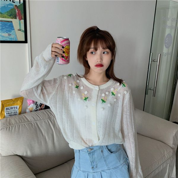 2021 autumn new loose retro heavy industry handmade crochet knitted thin round neck sweater 9lom, White;black
2021 autumn new loose retro heavy industry handmade crochet knitted thin round neck sweater 9lom, White;black
