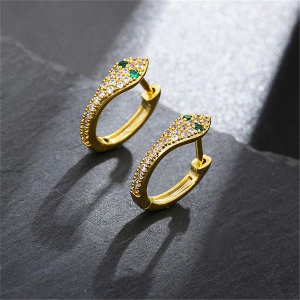 hoop & huggie lucky cz zircon gold snake head earrings for women small crystals party wedding bijoux brincos, Golden;silver
hoop & huggie lucky cz zircon gold snake head earrings for women small crystals party wedding bijoux brincos, Golden;silver