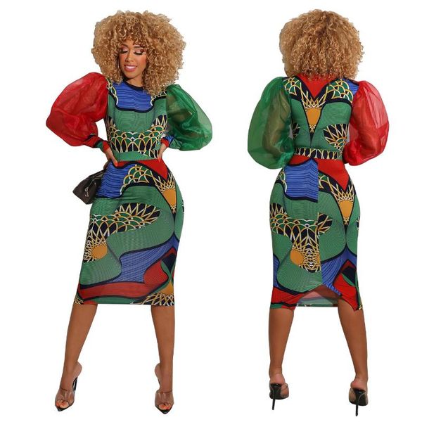 2021 women print o-neck mesh lantern long sleeve bodycon plus size midi dress elegant party night club dresses fall spring, Black;gray
2021 women print o-neck mesh lantern long sleeve bodycon plus size midi dress elegant party night club dresses fall spring, Black;gray