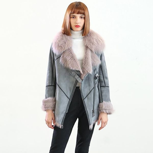 women's fur & faux girl parka real with big large collar liner detachable natural coat female parkas, Black
women's fur & faux girl parka real with big large collar liner detachable natural coat female parkas, Black