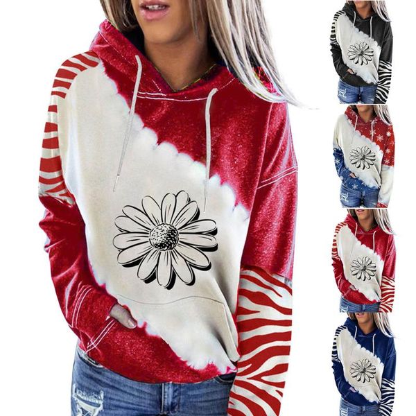 women's hoodies & sweatshirts women long sleeve pockets sunflower printed drawstring hooded casual splicing sweatshirt, Black
women's hoodies & sweatshirts women long sleeve pockets sunflower printed drawstring hooded casual splicing sweatshirt, Black