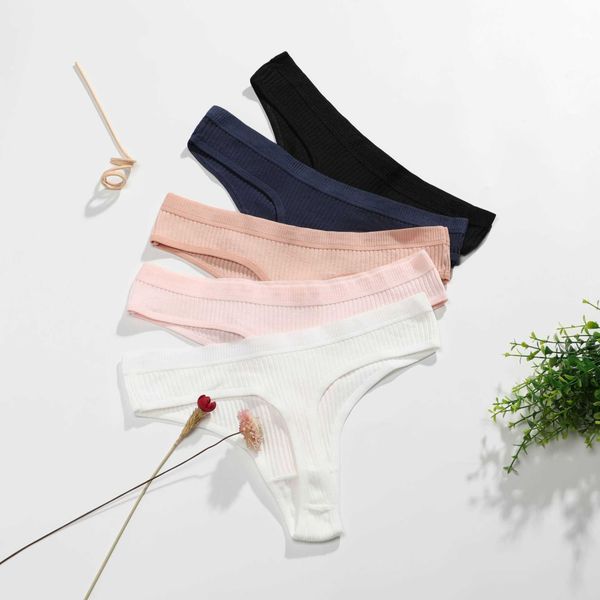 briefs panties cotton thong women's low waist breathable fun simple tpants, Black;white
briefs panties cotton thong women's low waist breathable fun simple tpants, Black;white