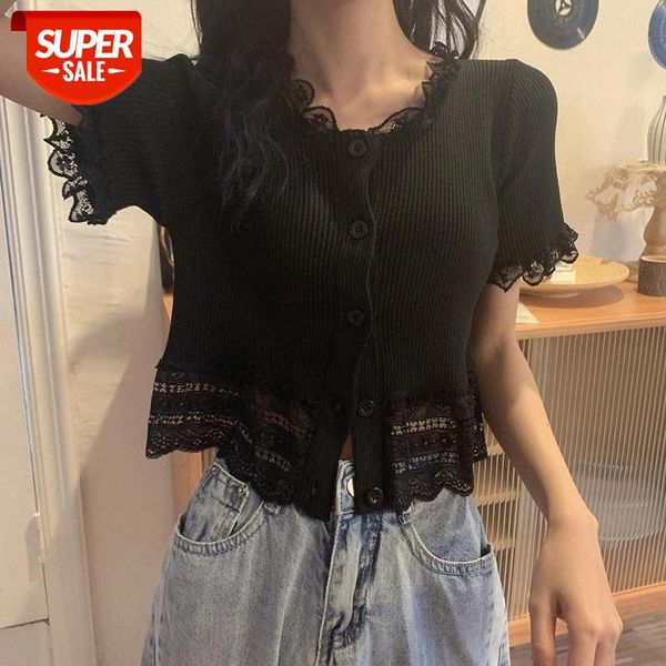 Sexy V Neck Lace Button T-shirts Summer Fashion Short Sleeve Slim Lace Patchwork Knitted Tee Tops WDC6545 #Us42, White
Sexy V Neck Lace Button T-shirts Summer Fashion Short Sleeve Slim Lace Patchwork Knitted Tee Tops WDC6545 #Us42, White