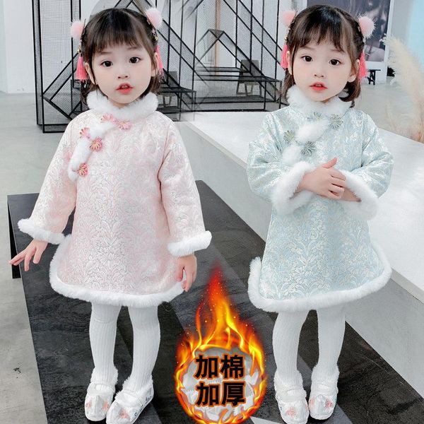 ethnic clothing 2021 baby girls qipao dress costume hanfu girl children tang suit kid retro winter thick year cheongsam, Red
ethnic clothing 2021 baby girls qipao dress costume hanfu girl children tang suit kid retro winter thick year cheongsam, Red