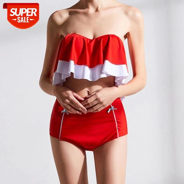 high waist swimsuit ruffle vintage off-the-shoulder swimsuit bikini set bathing suits 2019 bikinis women swimwear #1f0d, White;black
high waist swimsuit ruffle vintage off-the-shoulder swimsuit bikini set bathing suits 2019 bikinis women swimwear #1f0d, White;black