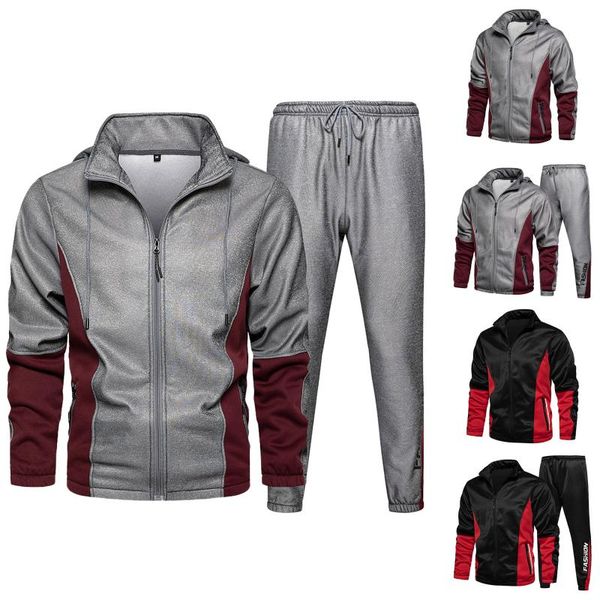 men's tracksuits men’s sets patchwork long sleeve zipper coat jacket trousers blouse pants autumn hommes sportswear fitness swea, Gray
men's tracksuits men’s sets patchwork long sleeve zipper coat jacket trousers blouse pants autumn hommes sportswear fitness swea, Gray