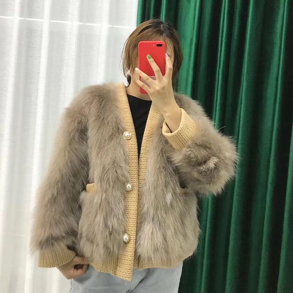 women's fur & faux women real raccoon coat 2021 loose v-neck short fashion autumn winter high quality, Black
women's fur & faux women real raccoon coat 2021 loose v-neck short fashion autumn winter high quality, Black