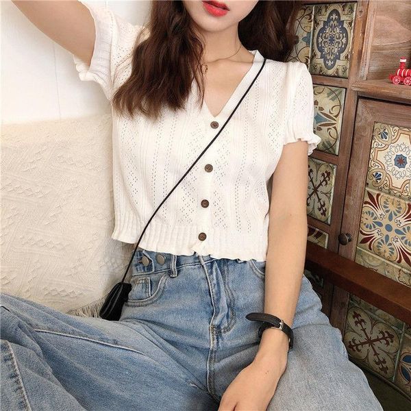 women's t-shirt summer casual white crop women 2021 hong kong style v neck short sleeve thin knitted tee shirt femme
women's t-shirt summer casual white crop women 2021 hong kong style v neck short sleeve thin knitted tee shirt femme